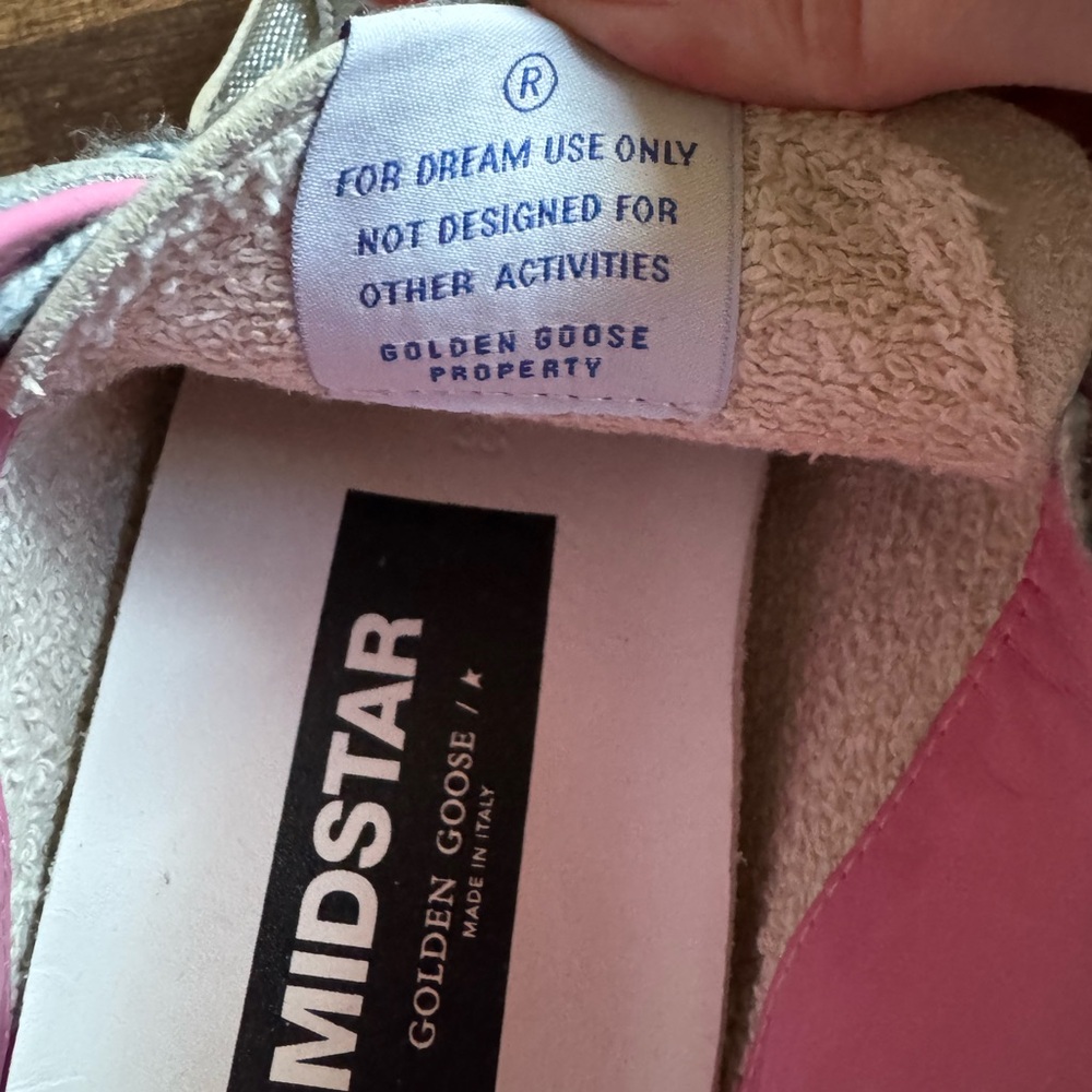 Golden Goose Mid Star Canvas Wing-Tip Sneakers in Light Blue/Gray 38 - Picture 8 of 13